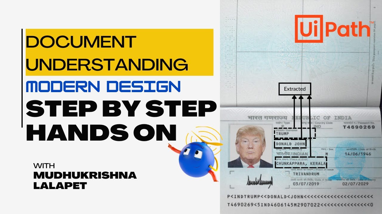 Extract Data from Invoices & Passports | UiPath DU (Modern Experience)  [ft. Indian Donald Trump 😅]