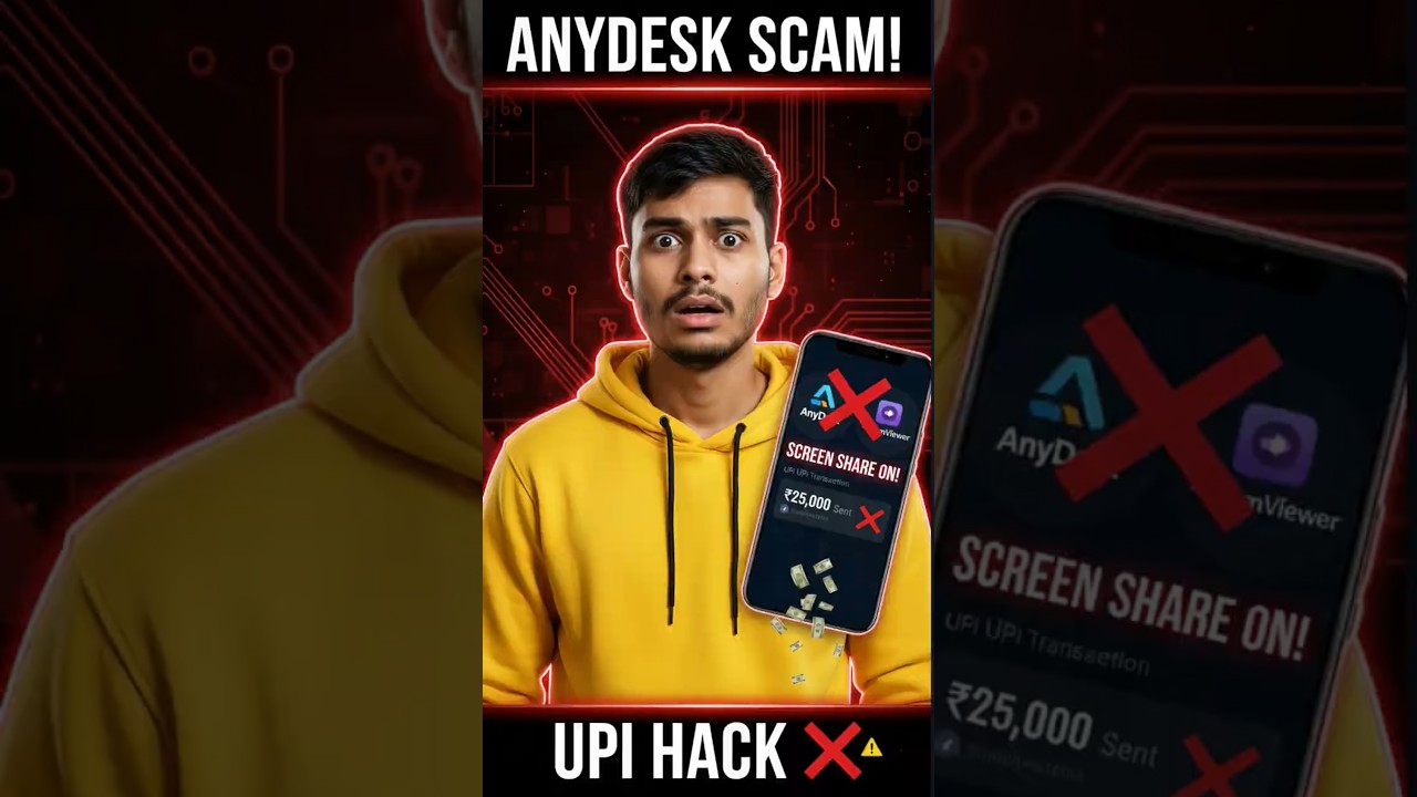 🚨 Screen Share ON = SCAM ❌ (AnyDesk Alert) #shorts