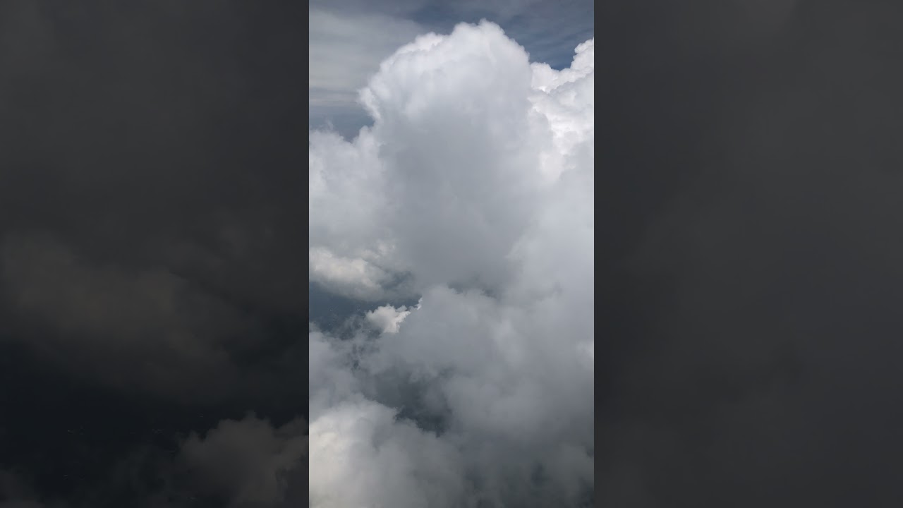 When the plane cutting cloud while landing