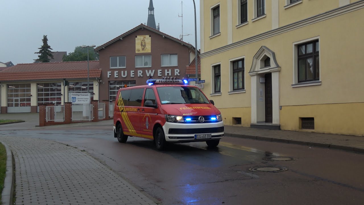 [Einsatz nach Starkregen] TLF 16/25 + ELW 1 FF Lutherstadt Eisleben