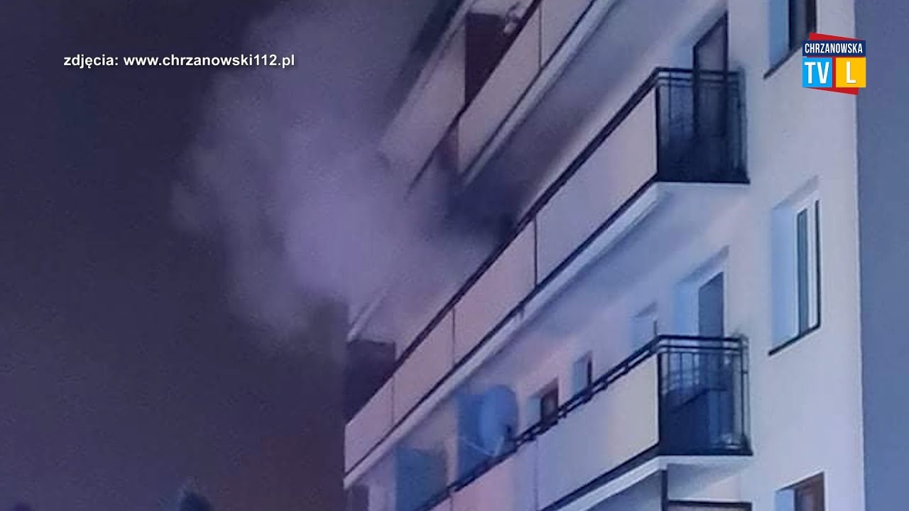 Pożar mieszkania na Osiedlu Młodości w Chrzanowie