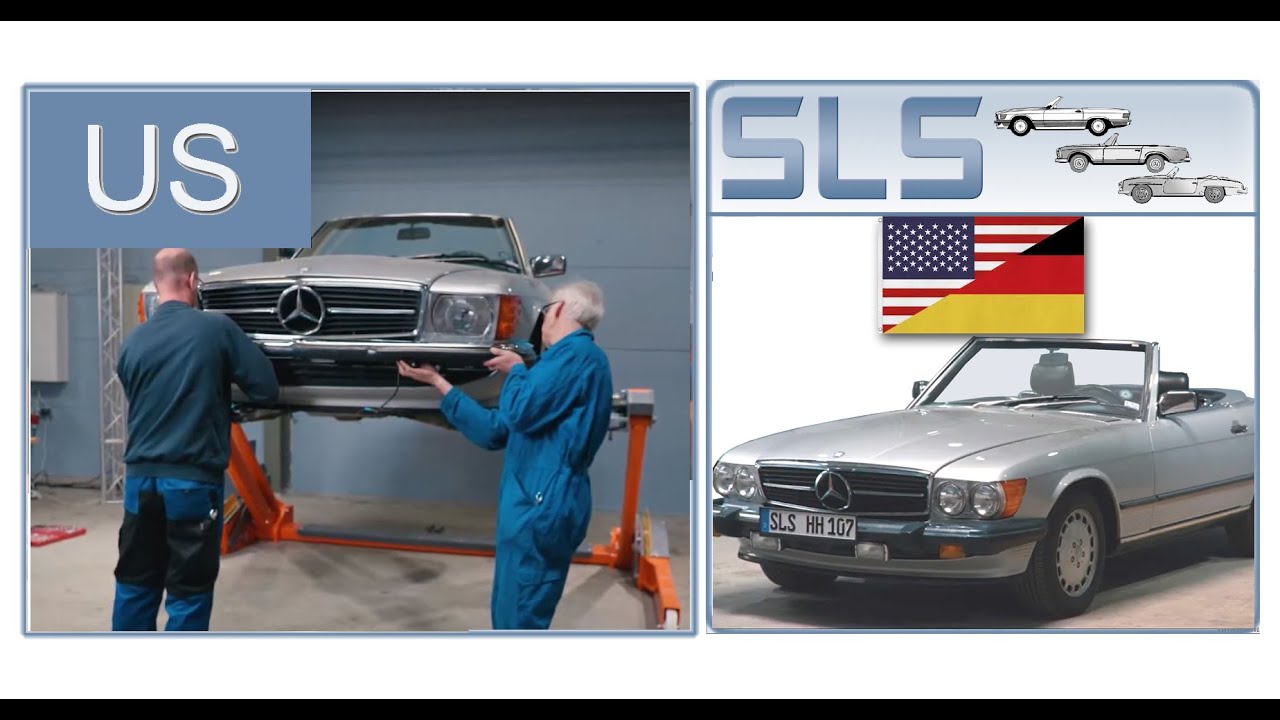 Montage Mercedes R107 USA 560 SL US Stoßstange vorne