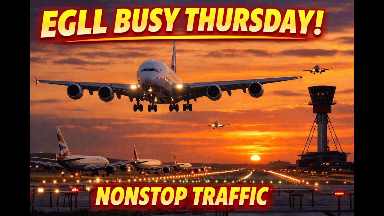EGLL Busy Thursday! | Nonstop Heathrow Arrivals & Departures | VATSIM Live Traffic