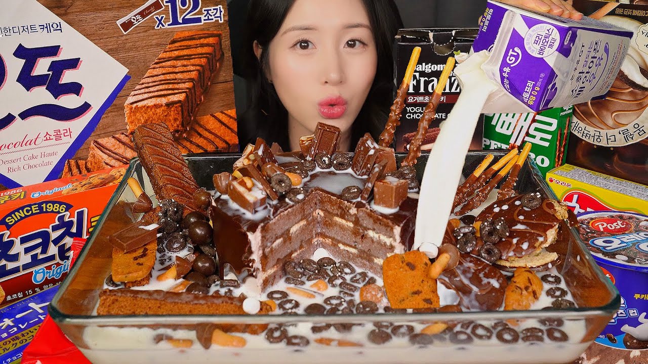 БЕРЕМЕННАЯ ЖЕНЩИНА & ШОКОЛАД🍫 ШОКОЛАДНЫЙ ТОРТ(+МОЛОКО) АСМР ЗВУКИ ЕДЫ МУКБАНГ MUKBANG