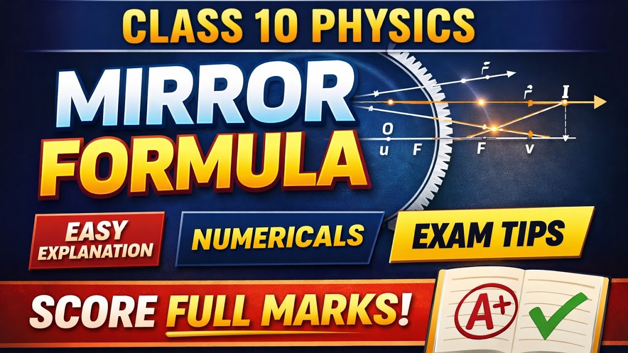 Mirror Formula Explained | Reflection of Light Class 10 Physics | Board Exam Focus