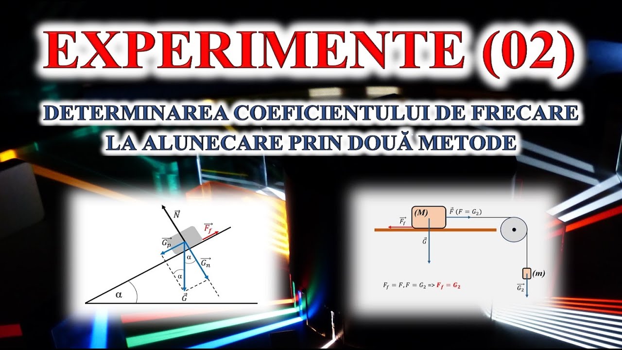 EXPERIMENTE 02 (Determinarea coeficientului de frecare la alunecare prin două metode)
