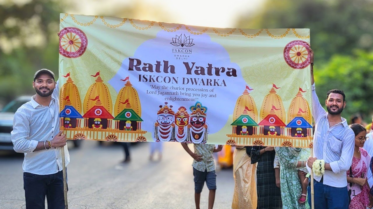 Jagannath Prabhu Rath Yatra 2025 | Iskcon temple dwarka | Celebrate jagannath Puri rath yatra