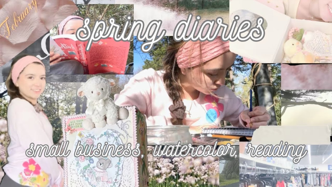 spring diaries with evy 🍰🦢 painting, reading, small business, and thrifting 🍵