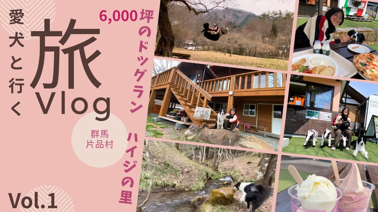 愛犬と行く旅Vlog  6,000坪のドッグラン ハイジの里