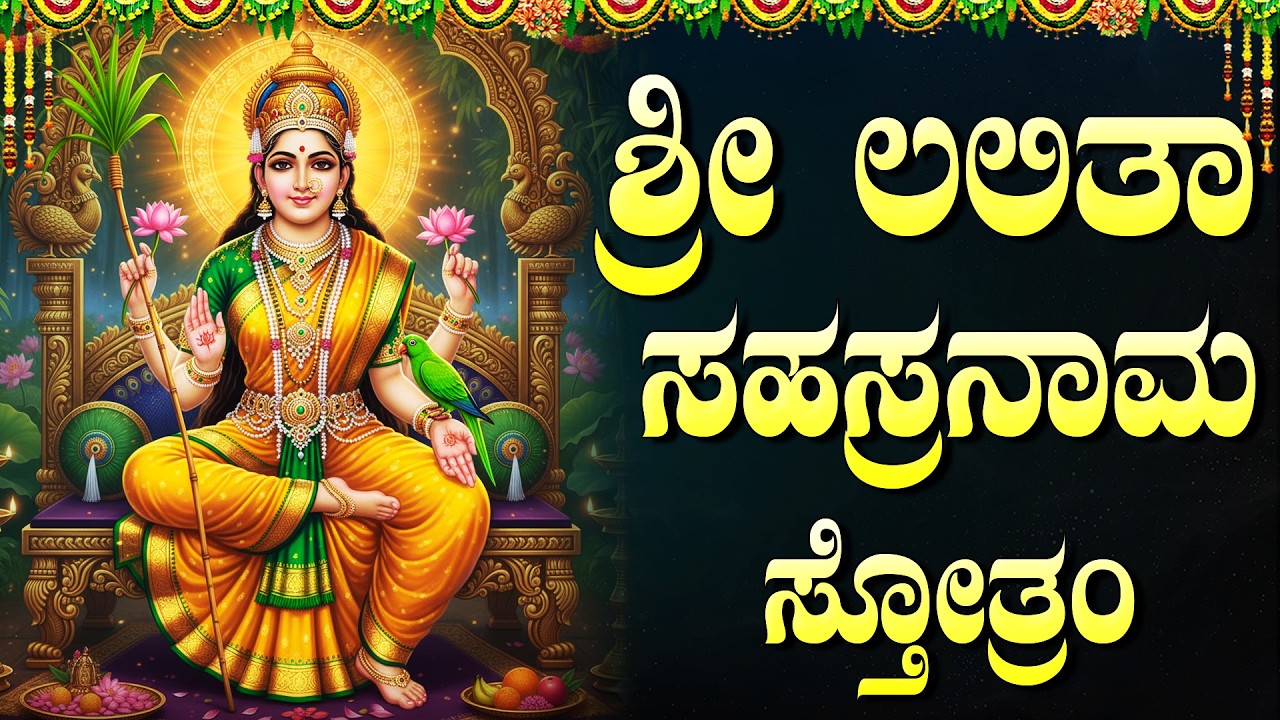 ಶ್ರೀ ಲಲಿತಾ ಸಹಸ್ರನಾಮ ಸ್ತೋತ್ರಮ್ | Sri Lalitha Sahasranama Stotram In Kannada With Lyrics