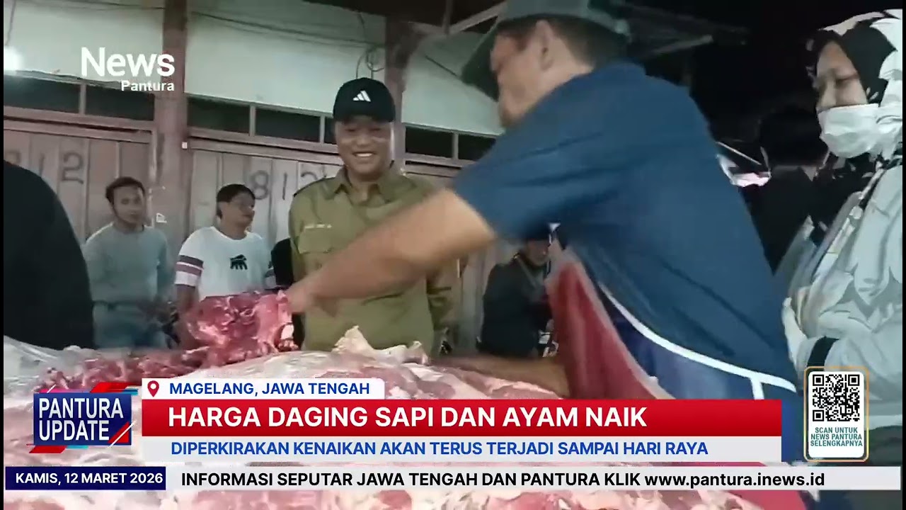 Harga daging ayam dan sapi di Magelang terus merangkak naik jelang lebaran 