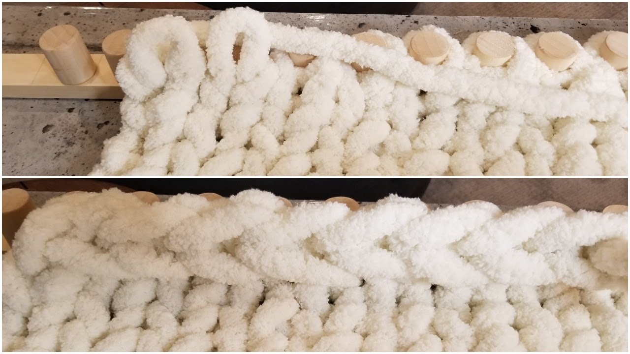 Casting off Knitting Loom - Off White