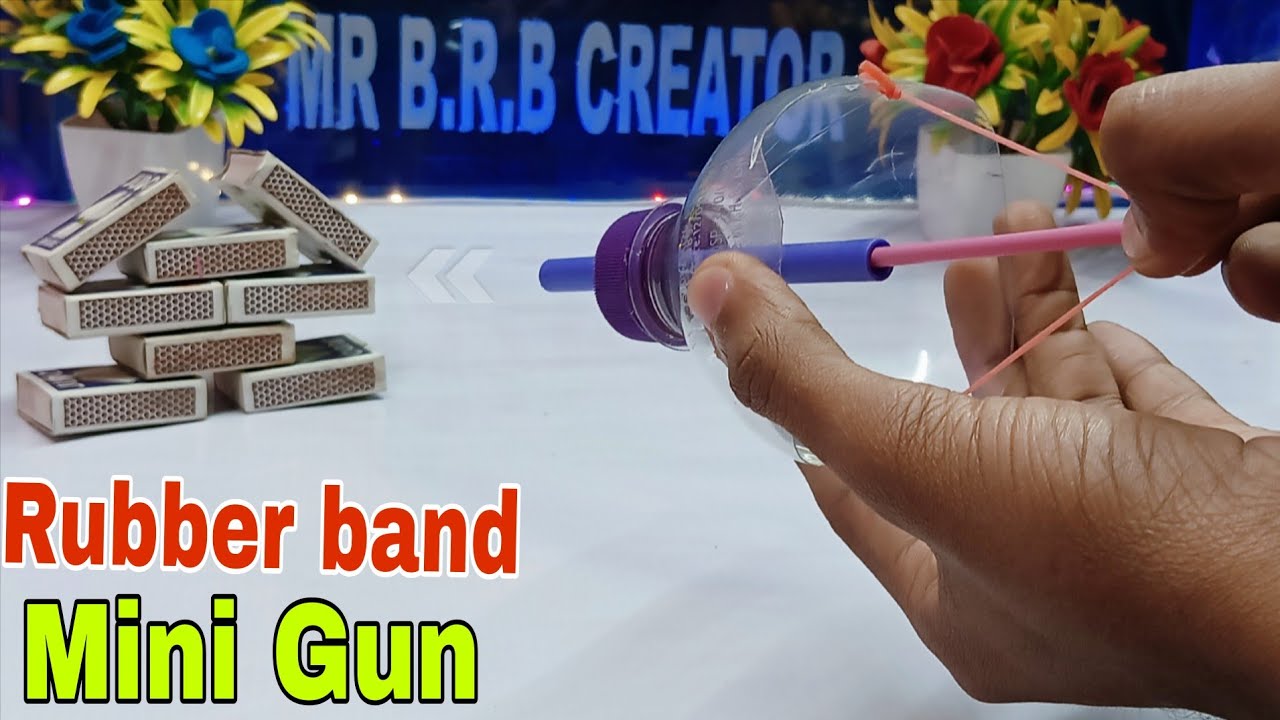 How to Make a Rubber Band Gun Using Bottle and Pen