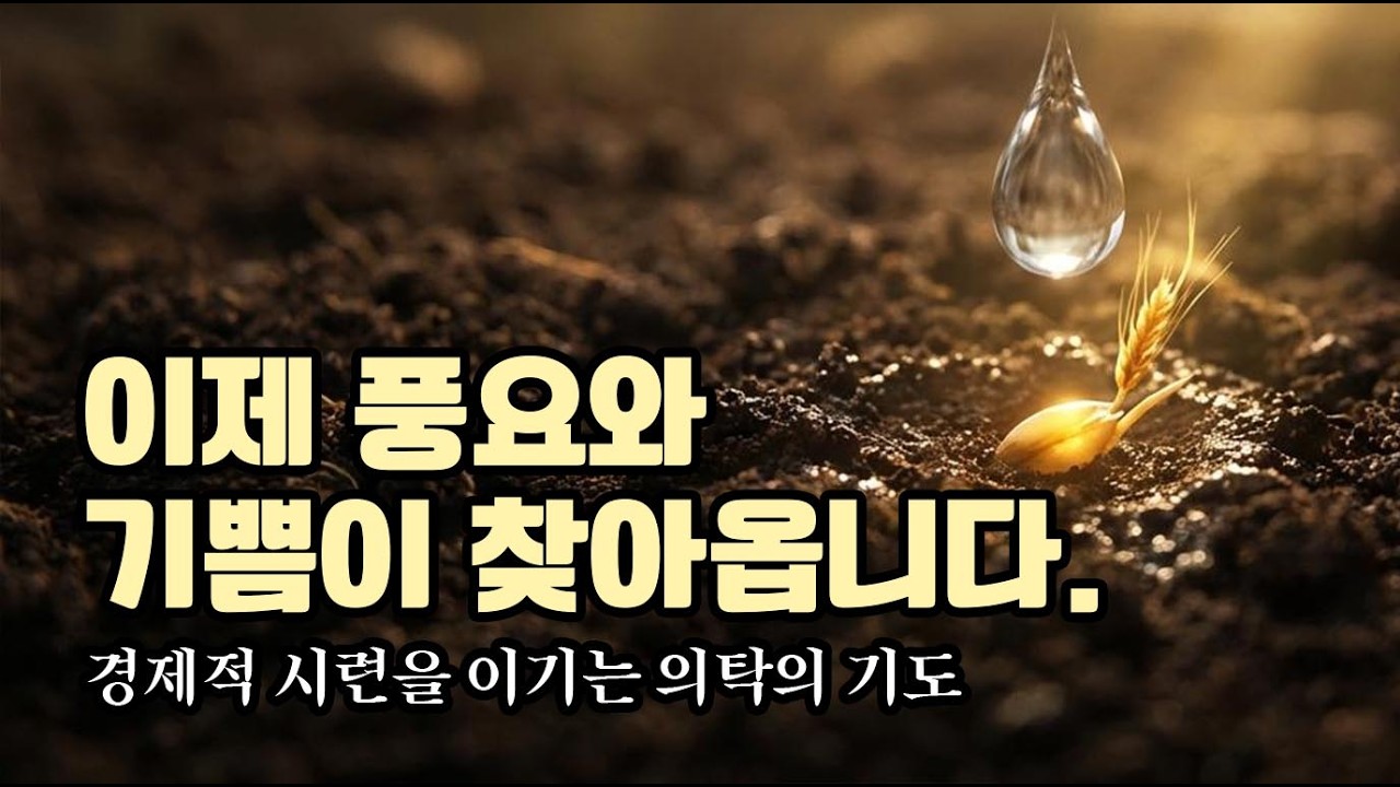경제적으로 힘든 당신을 위한 기도 | 풍요와 기쁨을 되찾아주는 위로 기도문