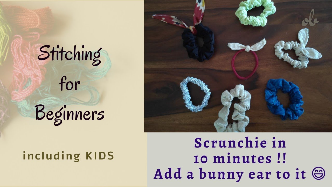 Hair accessories tutorial - Part 1 | Scrunchie in 10 minutes | Bunny Ear Scrunchie | Opus Bliz