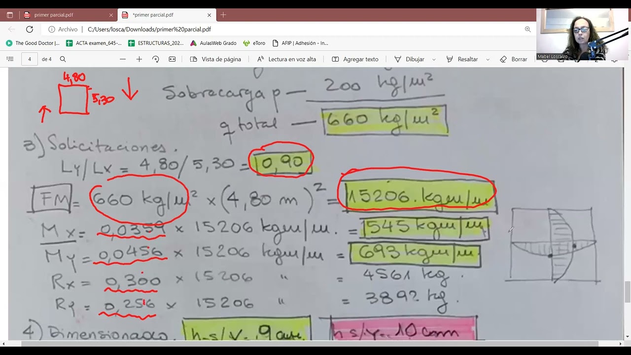 NUEVO !!! EN LAPIZ CALCULO DE LOSA CRUZADA... SIMPLEMENTE APOYADA!!!