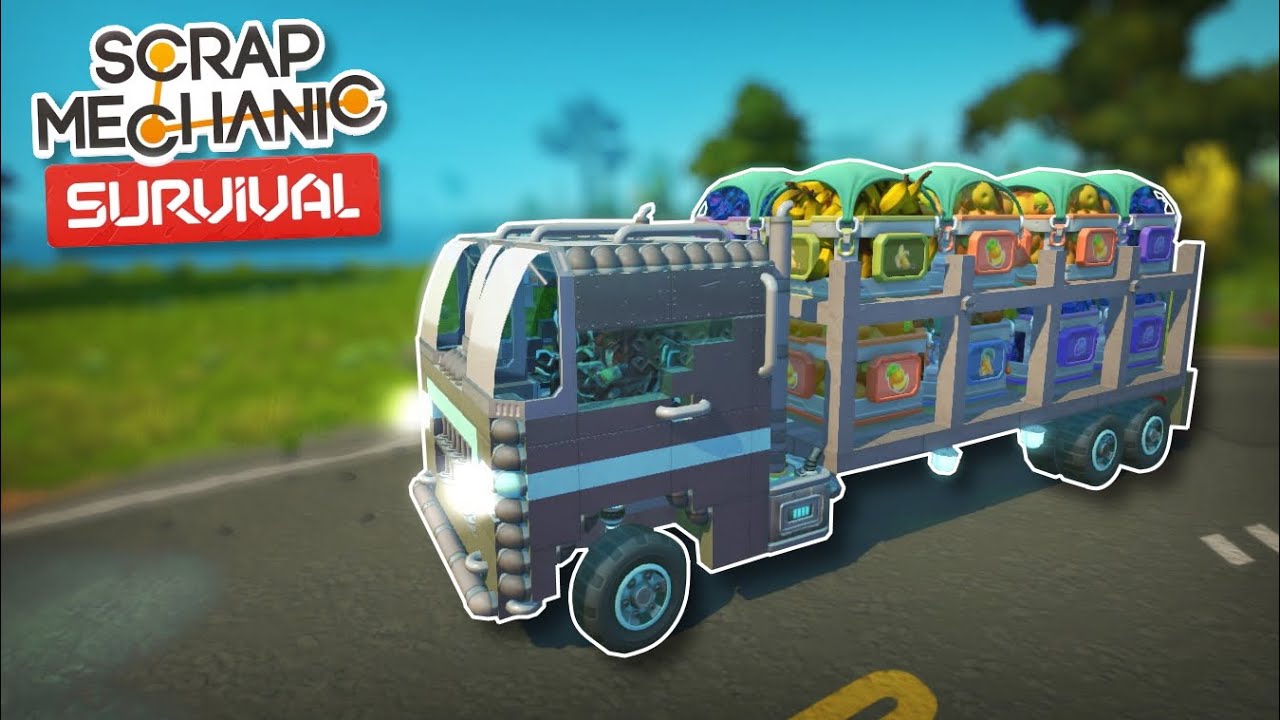 A Survival Cargo Truck to Help Unlock the Spudgun! - Scrap Mechanic Survival Mode #9