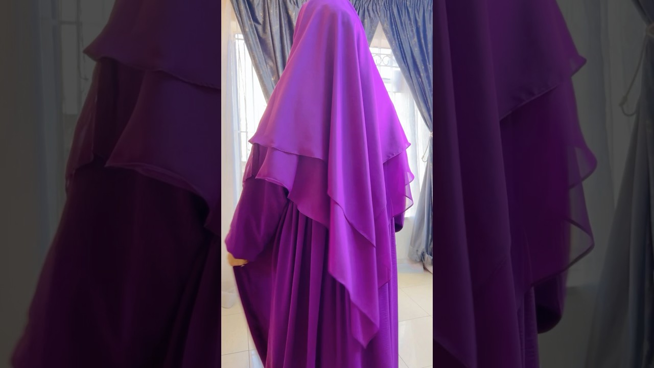 Two Layer Khimar Tutorial By Hubbemariam #jilbab #simple  #islamicvideo #khimar