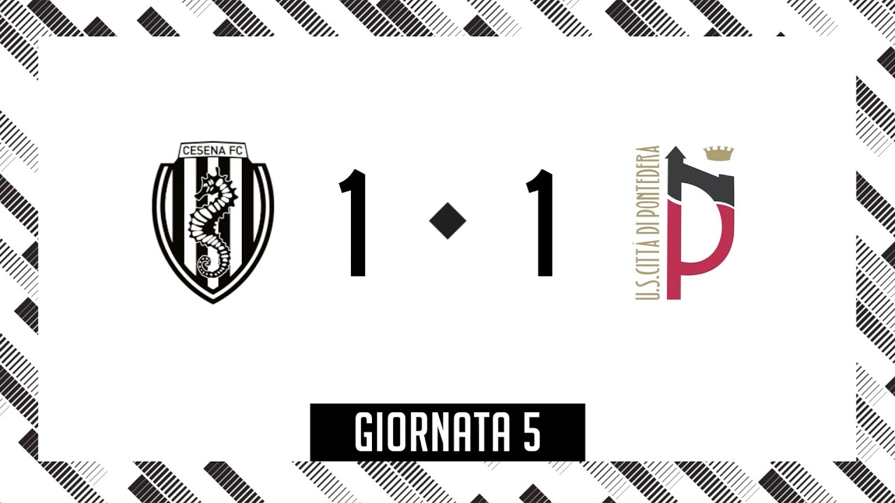 [Giornata 5] Cesena - Pontedera: 1-1