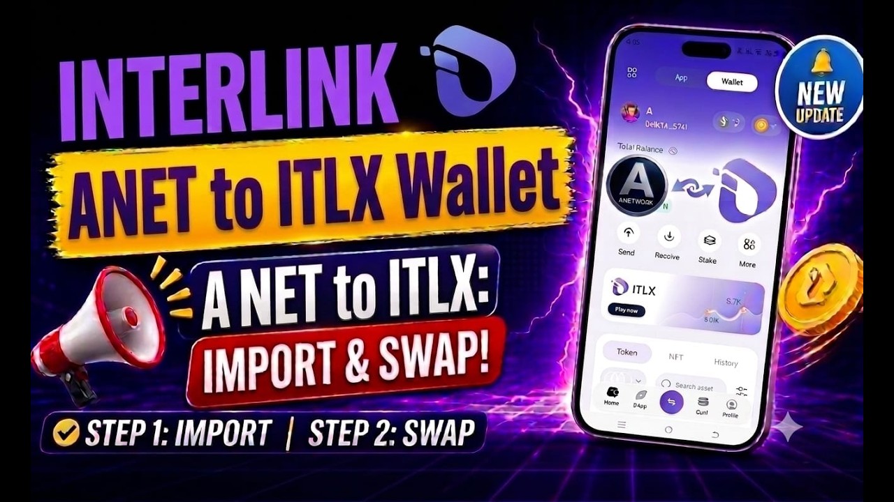 How to Import ANET tokens to ITLX wallet | ANET to ITLX | A network update | ITLX wallet | swap ANET
