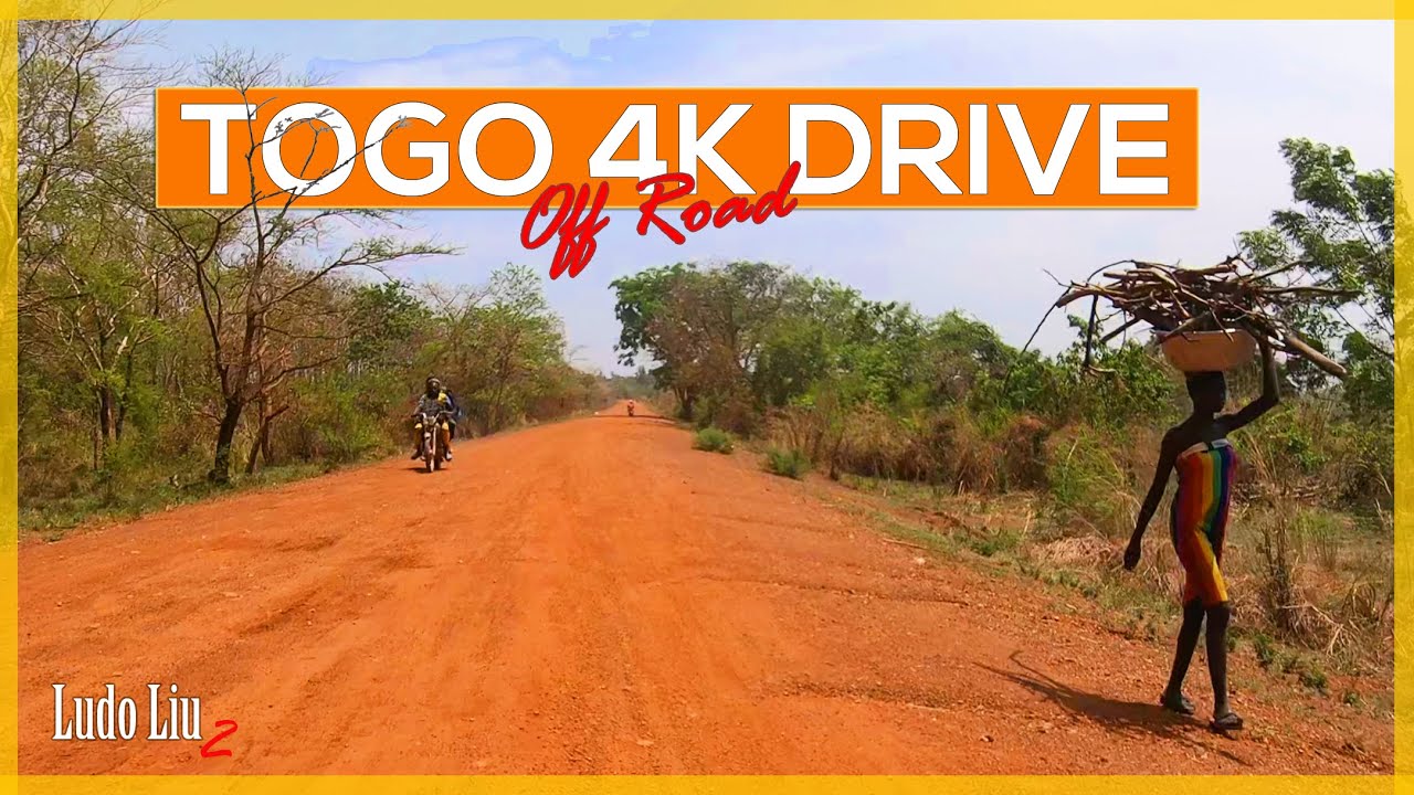 4K Travel in TOGO | Off-Road Crossing from West to East on a MOTORCYCLE - 4 k ultra HD drive Africa