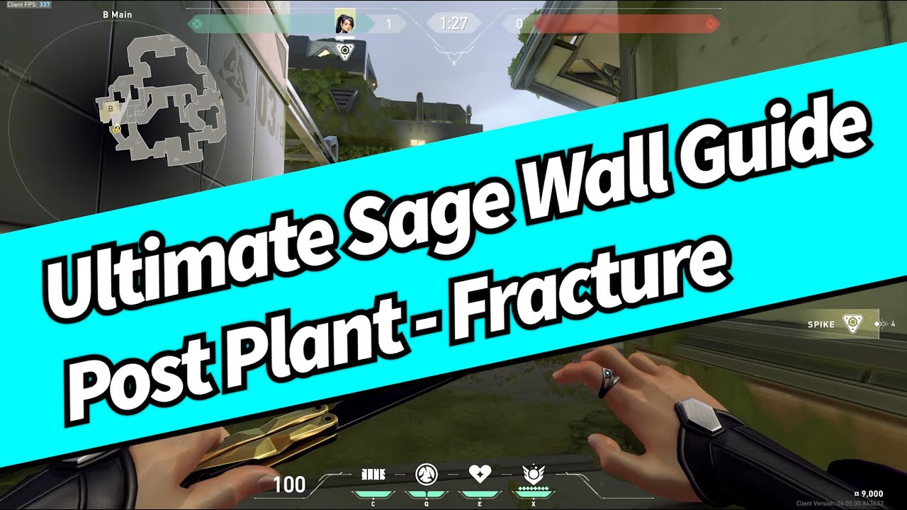 SAGE WALL GUIDE - POST PLANT FRACTURE #valorant #valorantclips #valorantgaming #sagewalls #fracture