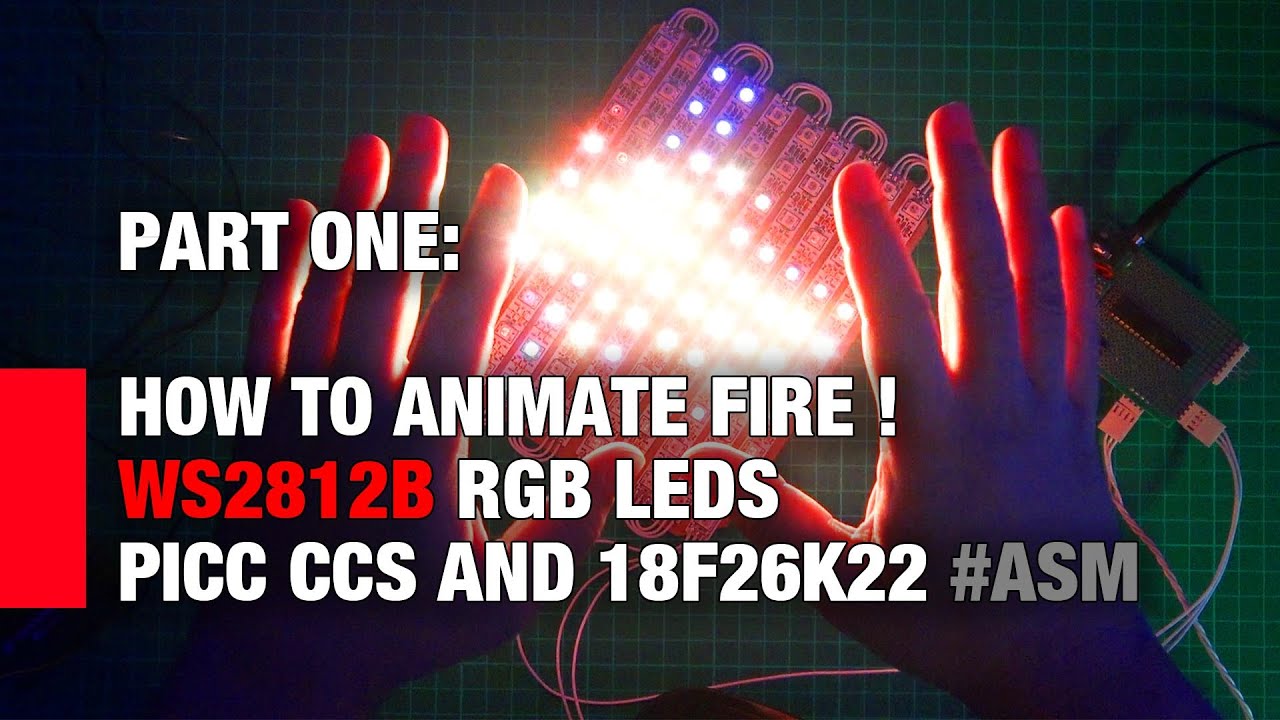 PART ONE: How to build simple PIC18F26k22 for WS2812b pixel leds for Fire Animation