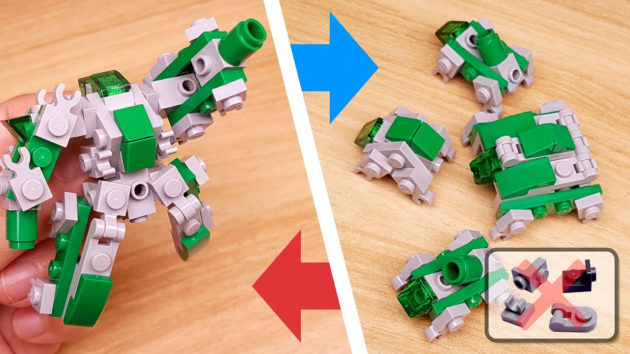 Учебник по кирпичным роботам-трансформерам LEGO - Черепашка-трансформер - Черепаха Q