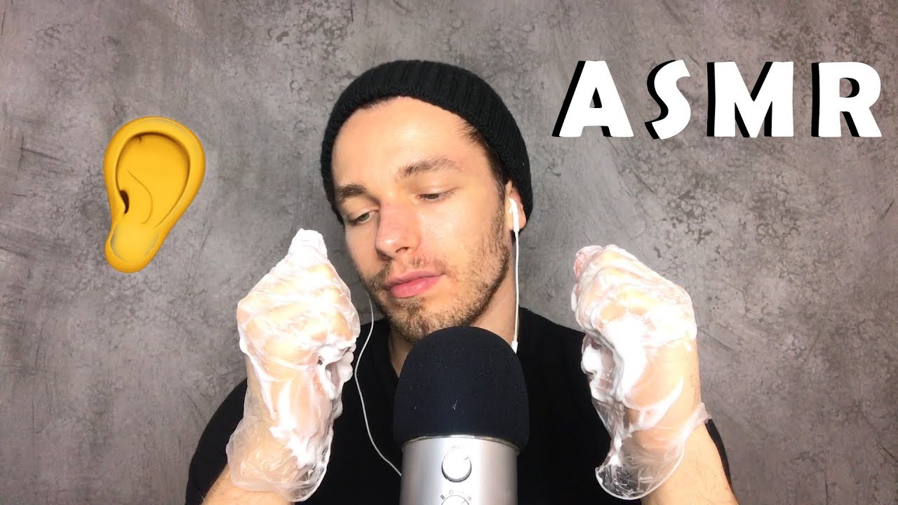 ASMR Shaving cream and gloves sounds (asmr german/asmr deutsch)
