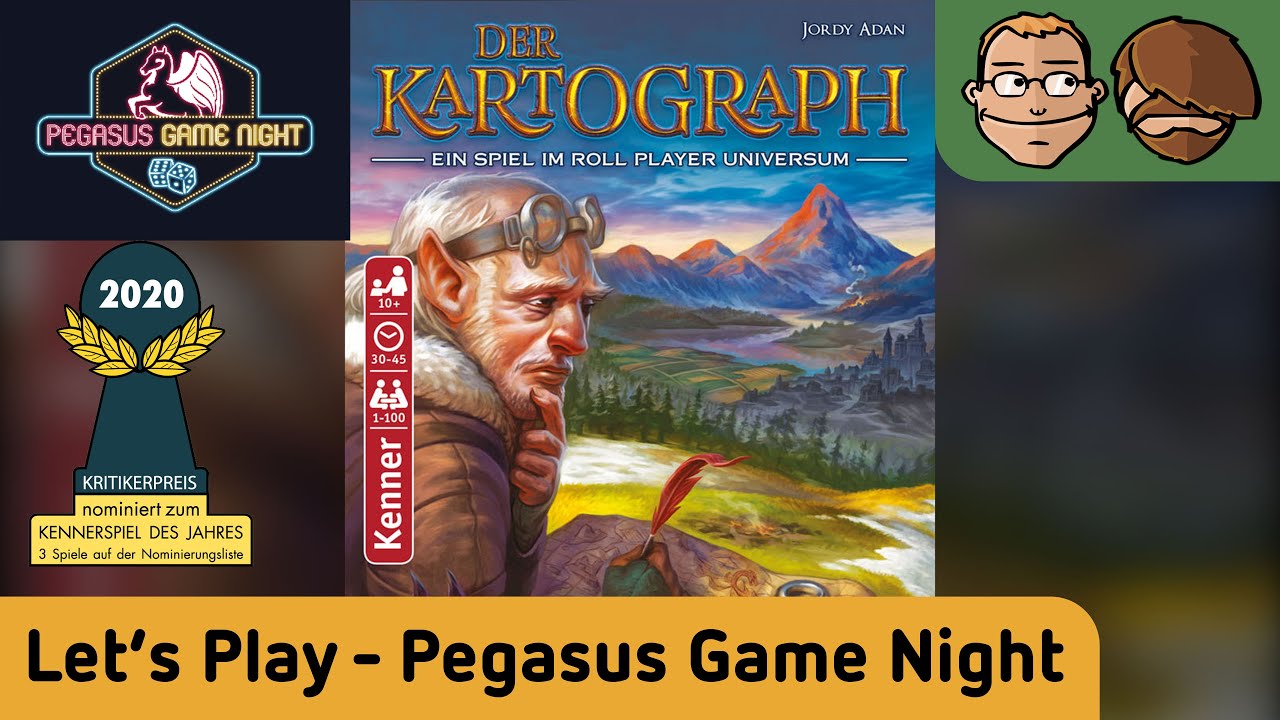 Der Kartograph - Let's Play spezial auf der Pegasus Game Night Spiel 2019