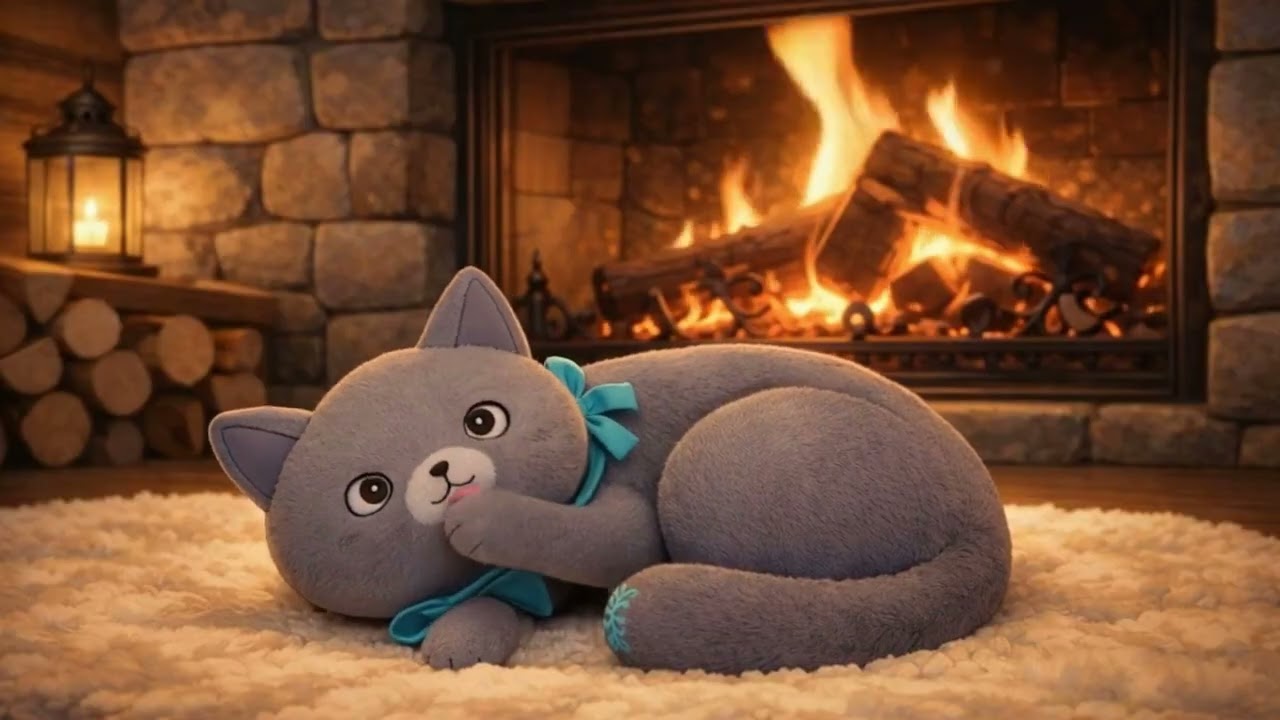 Warm Cabin Fireplace ASMR (1 Hour) | Crackling Fire • No Music