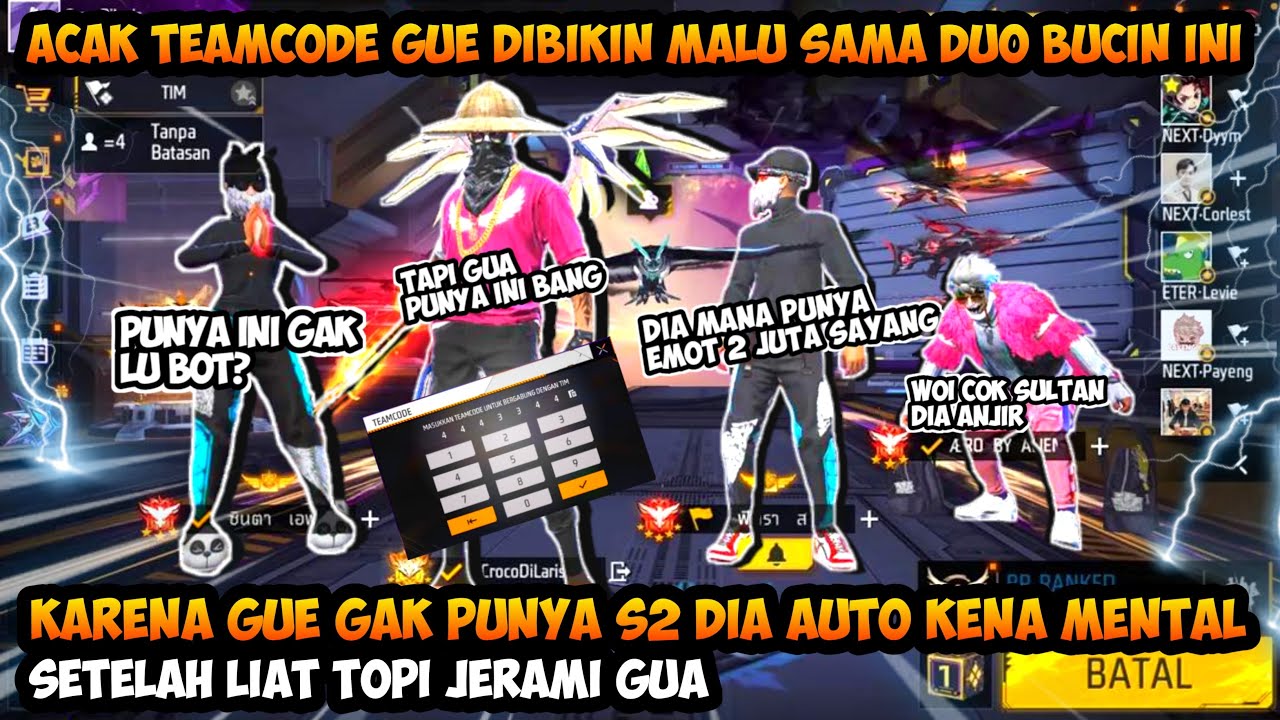 ACAK ACAK TEAMCODE GUE DIBIKIN MALU SAMA CEWEK MATRE INI DIKIRA GAK ADA S2 AUTO TOPI JERAMI KELUAR😱