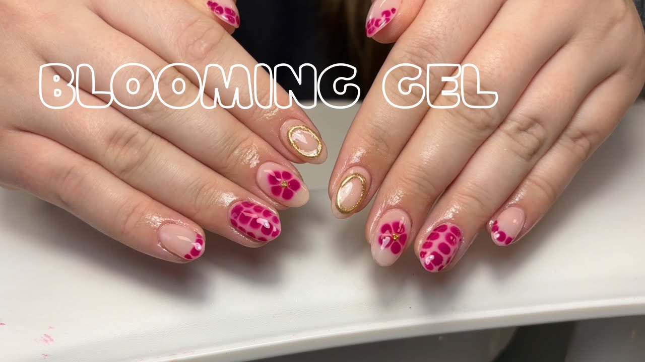 Blooming Gel Nail Design Tutorial/Croc Print Nails