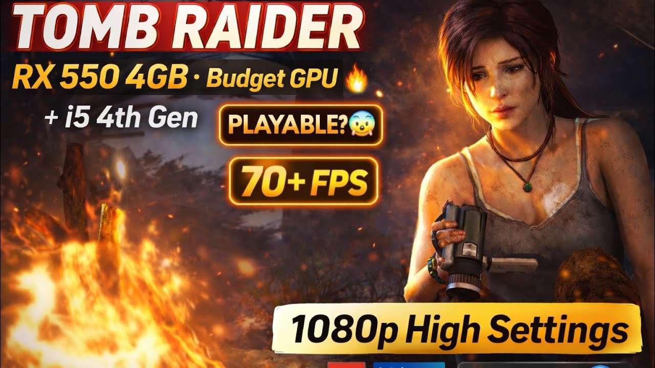 Tomb Raider Gaming Test on RX 550 4GB | i5 4th Gen | 1080p High Settings . 