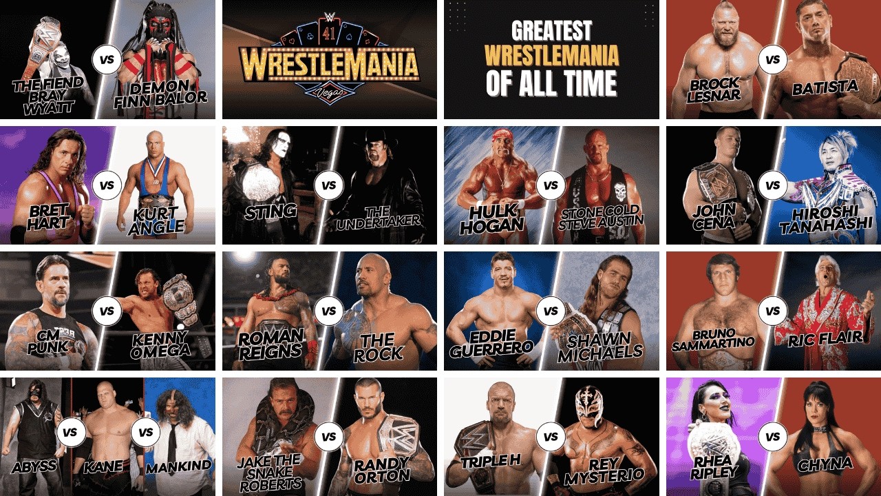 Greatest WrestleMania Dream Matches Ever! Hogan vs Austin, Sting vs Undertaker & More | WWE 2K25