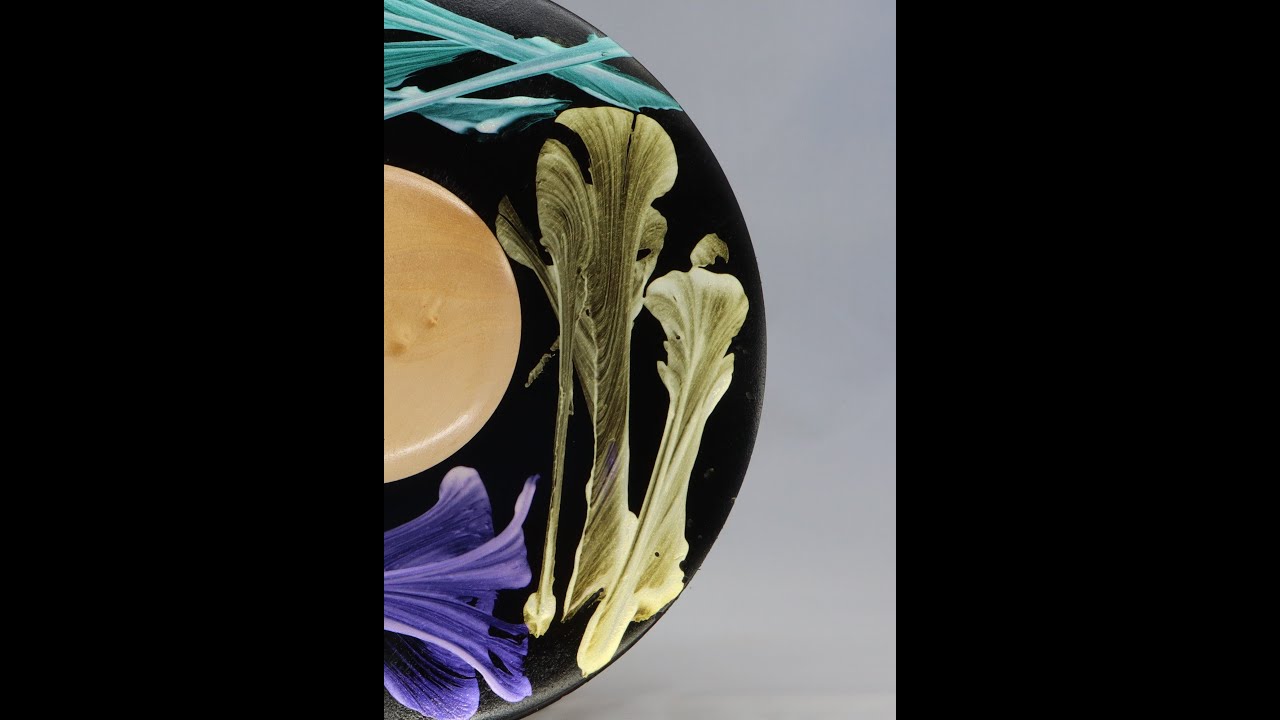 Woodturning #41   Iridescent Colours on a Platter
