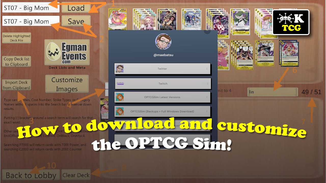 Downloading and Customizing the OPTCG Sim | Tutorial