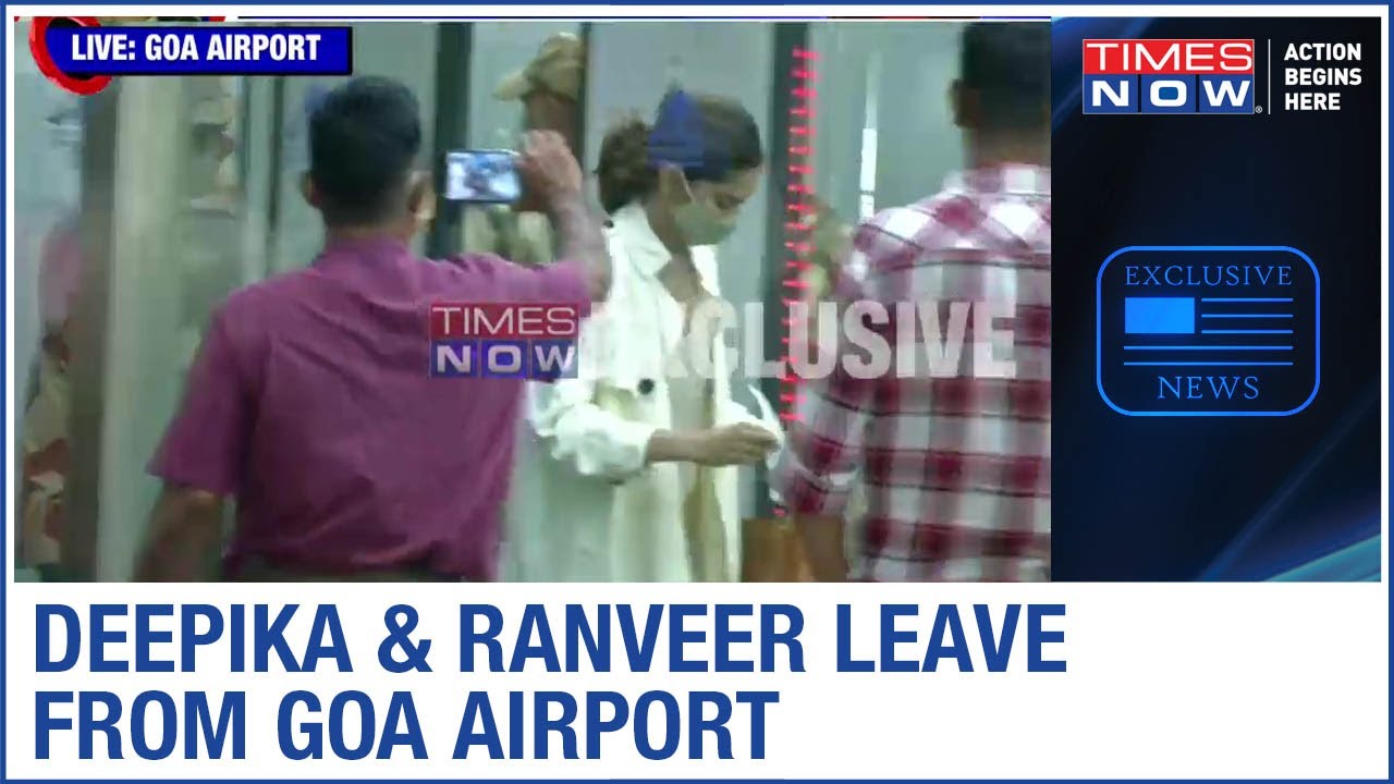 Deepika Padukone & Ranveer Singh leave for Mumbai from Goa Airport | EXCLUSIVE
