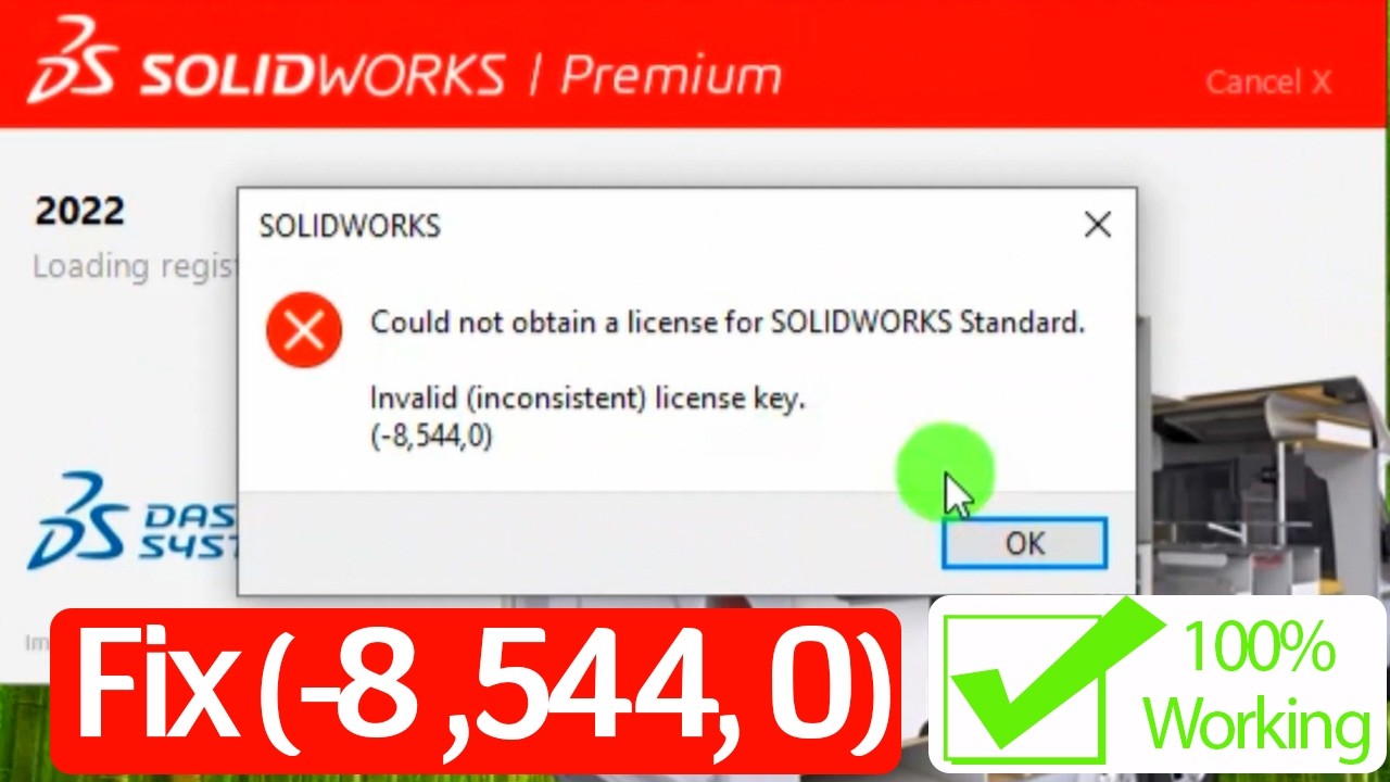 SOLIDWORKS 2022 cannot connect to license server (-8 544 0) Works for 2021–2026 Versions!