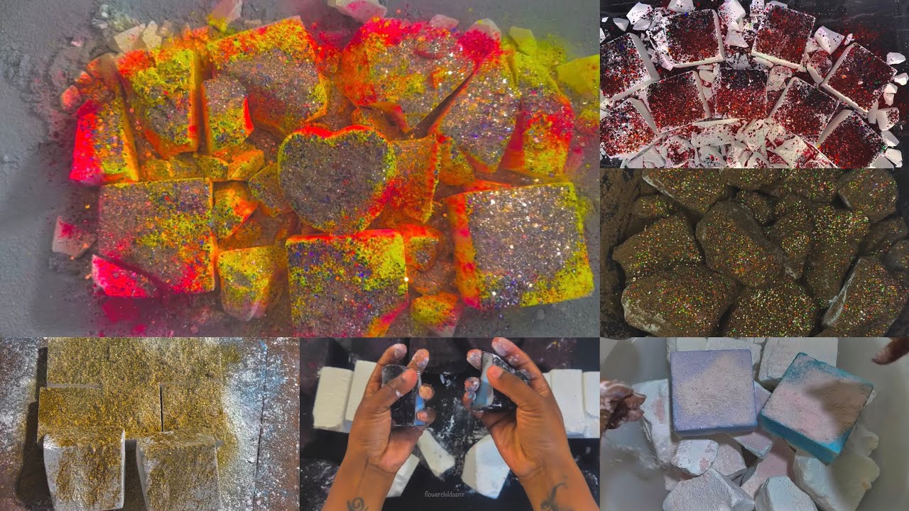 amazing gym chalk compilation | gym chalk asmr | plain jane | dusty dyed blocks | crunchy crispy