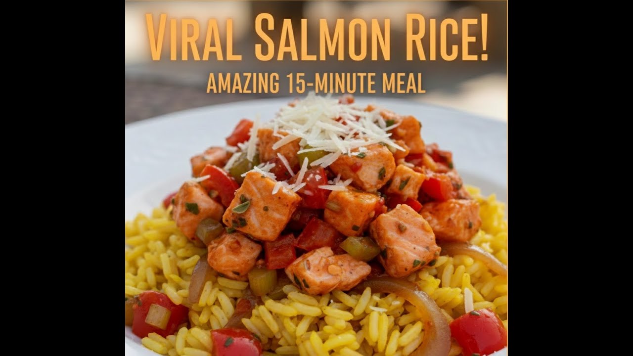 The Best 15-Minute Salmon Wok Dinner & Steamed Rice