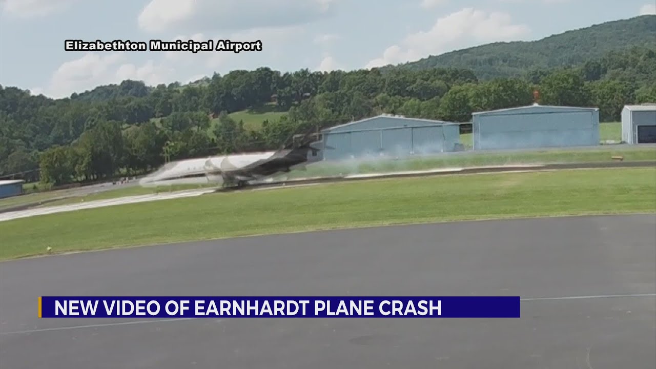 Surveillance video from Elizabethton Airport shows moments leading up to Dale Jr. plane crash