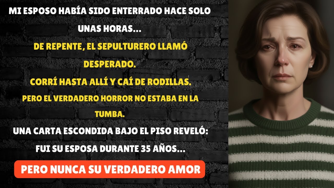 Después de enterrar a mi esposo el sepulturero me llamó desesperado  que vi me hizo caer de rodillas