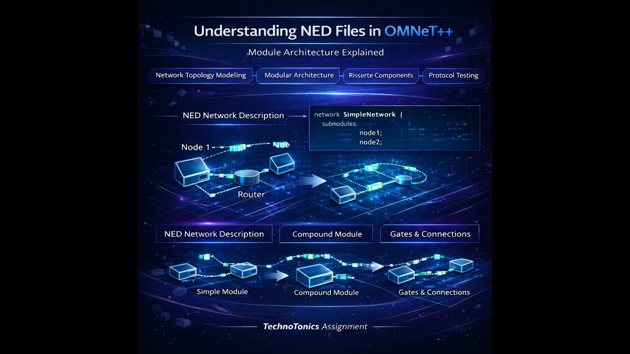 Software - EP- 48 - OMNeT++ और NED फाइल्स का आर्किटेक्चर