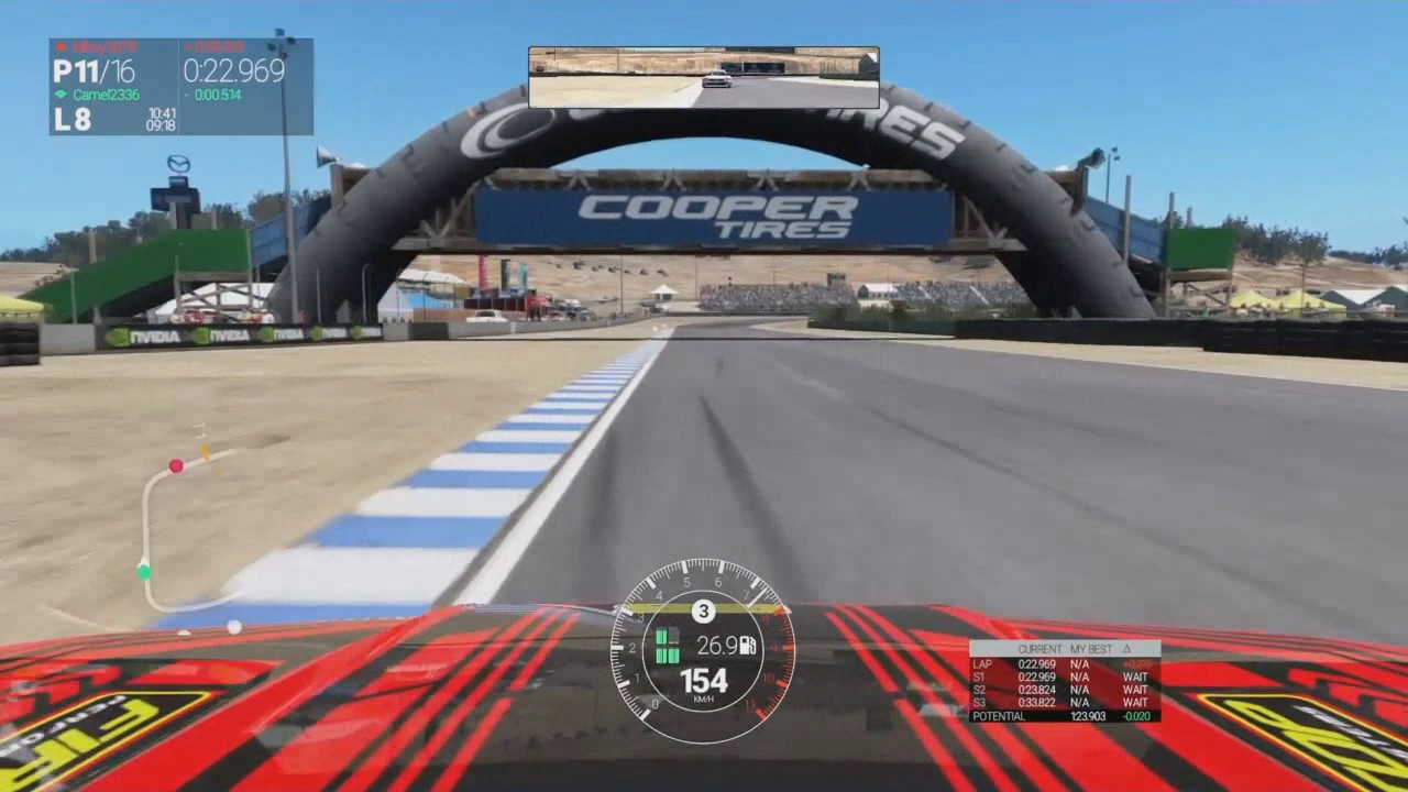 PROJECT CARS [PS4] Mala Liga LTE - Laguna Seca - Ford TransAM - Race 1
