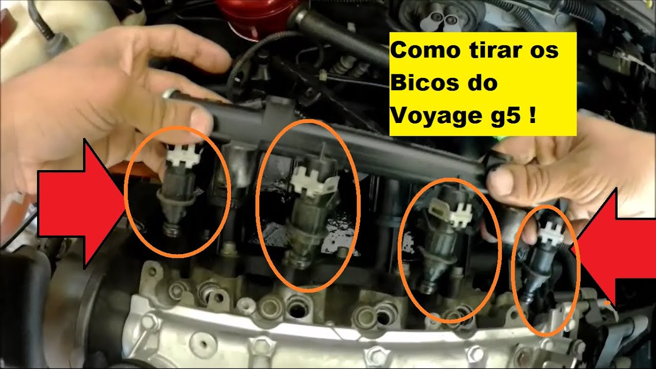 como tirar bicos injetores Voyage g5 e derivados