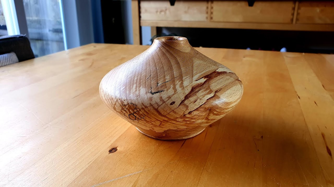 Woodturning - Spalted Beech Vase