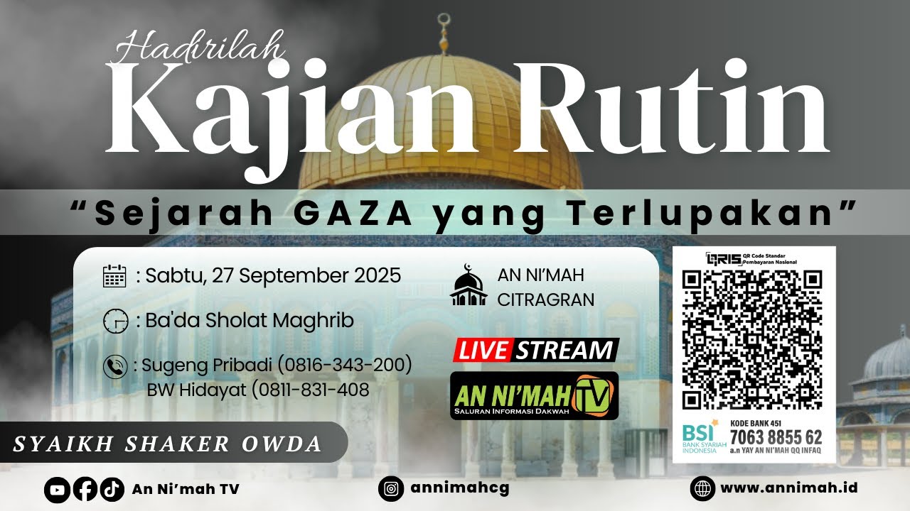 Sejarah G4Z4 yang Terlupakan | Syaikh Shaker Owda | Kajian Maghrib