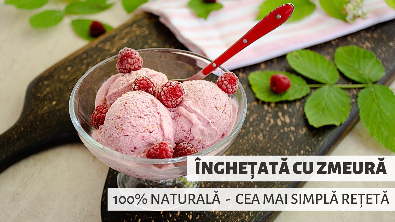 &Icirc;NGHEȚATĂ DE CASĂ CU ZMEURĂ fără ouă, cea mai simplă rețetă | Bucate Aromate