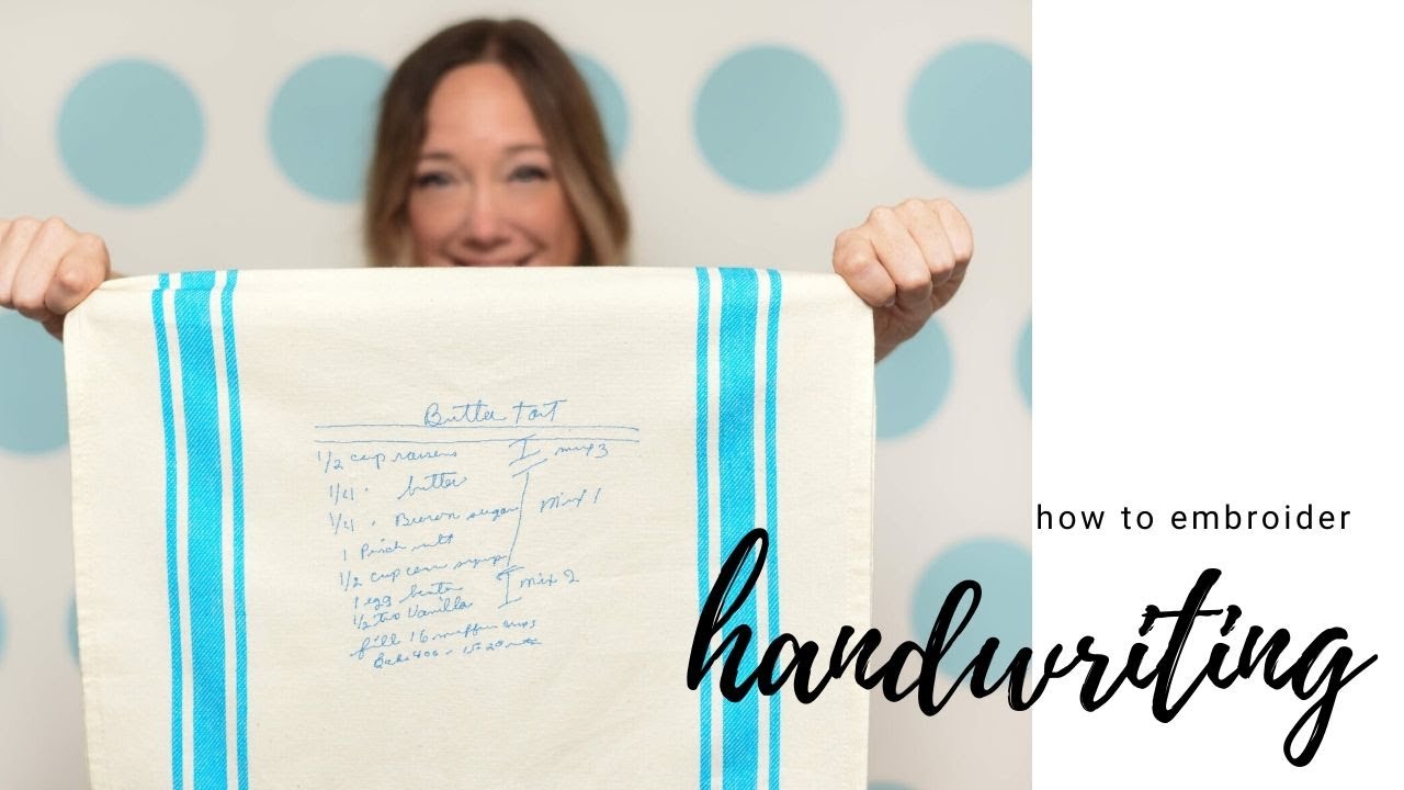 How to embroider Hand writing on the Janome S9.